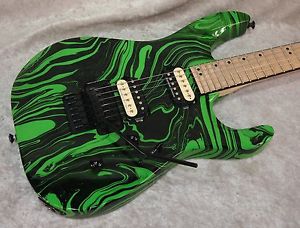Jackson Pro Series Dinky DK2M electric guitar in slime green swirl finish