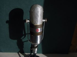 VINTAGE RCA 77D RADIO TV STUDIO RIBBON MICROPHONE NEW RIBBON WORKS!