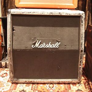 Vintage 1977 Marshall JMP 4x12 White Speaker Cab G12M T1221 Speakers 1960 Lead