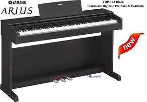 YAMAHA Arius YDP143 B Black PIANOFORTE DIGITALE 88 TASTI 192 NOTE ex YDP142 NERO