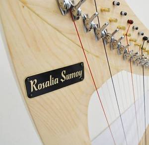 Natural Ash wood 36 string lever harp with Bag & Key