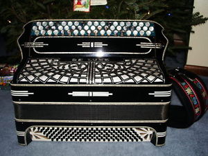 John Mikus Cleveland 3 Row 4 Reed LMMM Chromatic C System Button Accordion Rare