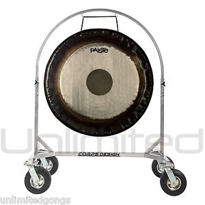 36" Paiste Symphonic Gong on Chrome Corps Design Marching Band Stand 