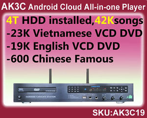 Android Cloud All-in-one Karaoke Jukebox,4TB,Vietnamese+English+Chinese songs