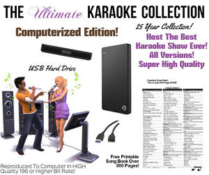 Huge Karaoke Collection! USB Hard Drive Ultimate Collection