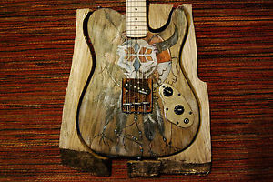 Telecaster style guitar esquire,oak body, hand painted