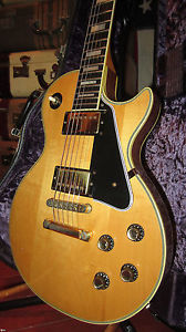 Vintage 1977 Gibson Les Paul Custom Electric Guitar Natural w/ Original Case