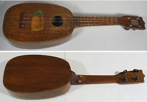 RARE 1920's/1930's KAMAKA PINEAPPLE UKULELE UKE ROPE BINDING w/OHSC CASE