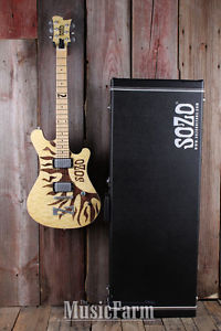 Sozo Z Series Z1LZRNA Electric Guitar Laser Etched Natural with Hardshell Case