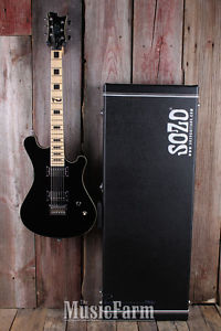 Sozo Z Series ZCBKV2 Double Cut Electric Guitar Classic Black w Hardshell Case