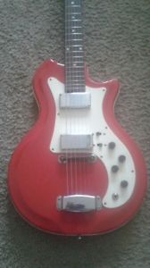 Rare Vintage Circa. Early 1960's Airline Double Pickup Electric Guitar