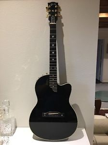 Gibson Chet Atkins SST Gloss Black Acoustic Electric Star Inlays - Ebony Board