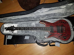 Lefty Mayones Setius Gothic 7 string electric guitar left hand with hardcase
