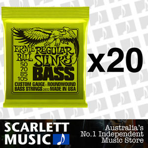 20x Ernie Ball Regular Slinky 2832 50-105 Bass Strings *SET OF 20 PACKS*