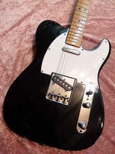 Fender Telecaster Black / Maple made in 1976 Electric Free Shipping