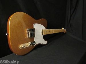 2016 WBS Made Gold Sparkle w/White Guard Maple Cap Custom Telecaster U.S.A.L@@K