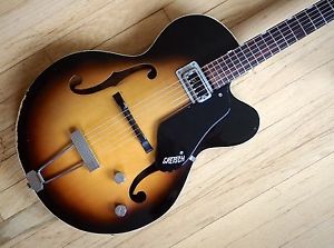 1961 Gretsch Clipper 6186 Vintage Hollowbody Electric Guitar, Anniversary HiLo