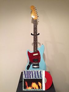 Fender Kurt Cobain Mustang Left Handed Sonic Blue Electric Guitar