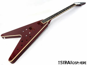 2016 Gibson USA Flying V Pro T BODY & NECK Guitar Parts American Wine Red