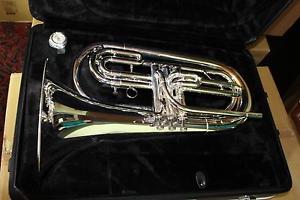 Jupiter Model 560S Marching Baritone SILVER PLATE MINT! QuinnTheEskimo