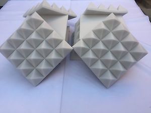 Jeru Acoustic Foam Pyramid Light Gray 3" X 24" X 24" = 48 Pack