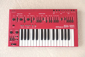 Roland Sh-101 Rare RED Vintage Analog Synthesizer SH101 Synth
