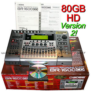 BOSS BR-1600CD Digital Recorder 80 GB w/ CDRW & DRUMS in Orig Box!! MSRP $1749