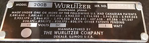 Wurlitzer Electric Piano 200B KIT: the battery powered Wurli !