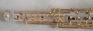 Professional concert Crystal tube body semiautomatic oboe,gold-plating C keyprof