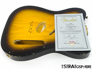 Fender USA Custom Shop 1950s Relic Telecaster BODY Tele Nitro 2 Color Sunburst
