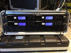 4 X Shure BLX4R Wireless Lapel Mic Systems Flight Cased K3E CH38