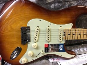 Fender American Elite Maple Stratocaster Electric Guitar  Tobacco Sunburst