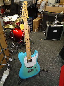 used Godin Session Custom 59 Limited Coral Blue electric guitar with deluxe gig