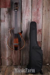 Yamaha SLG200N TBS Nylon String Silent Acoustic Electric Guitar with Gig Bag