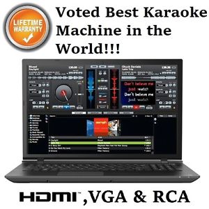 LAPTOP KARAOKE DJ DIGITAL 1TB SOLID STATE HYBRID KARAOKE SOFTWARE MP3G MUSIC