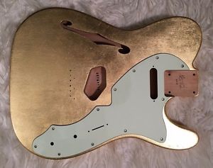 Body Fender Telecaster Thinline style guitar GOLD LEAF SILVER COPPER oro custom