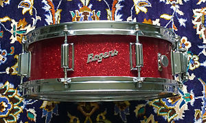 ROGERS SNARE DRUM 1960's POWER TONE 5x14 Excellent Condition, Red Sparkle