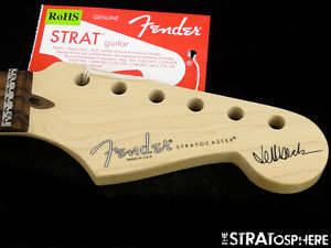 2016 USA Fender JEFF BECK Stratocaster Strat NECK Parts LSR Nut Rosewood SALE