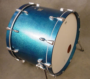 YAMAHA OAK CUSTOM 24x18 BLUE SPARKLE VIRGIN BASS KICK DRUM