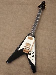 Gibson Hall of Fame Jimi Hendrix Flying V Electric Guitar 1991 Black F/S 098/400