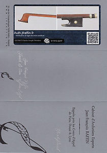 A fine, rare French certified violin bow by Guinot,ca. 1845.