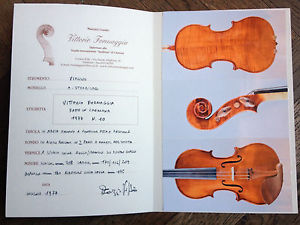 Violin Vittorio Formaggia, Cremona 1977, Certificate, old italian violino