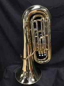 SCHMIDT 3/4 SIZE TUBA EXCELLENT CONDITION WITH CASE AND MOUTHPIECE