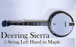 Deering Sierra 5 String Banjo - Maple Left Hand