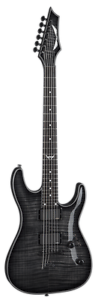 Dean C450 FM TBK Custom 450 Flame Top Electric Guitar with EMG, Trans Black
