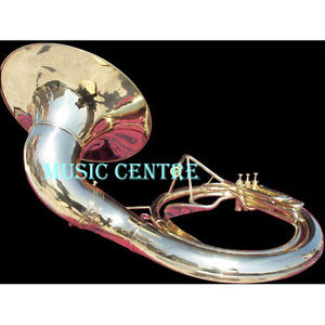 SOUSAPHONE BIG BELL SIZE 25 INCH BRASS POLISH PURE BRASS MADE +CASE BOX +MOUTHPC