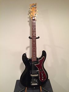 Univox Custom Hi Flier Phase 1- Late 60's Black Tortoise Shell Guitar W/Case