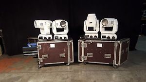 Lot of 4 x Martin Mac 2000 Wash White Body w/ Cases
