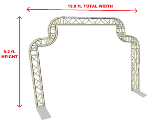 Complete Square Aluminum Truss Goal Post Lighting System DJ Lights Speakers