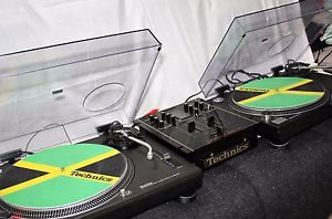 Technics  SL-1200MK3 Black DJ Turntable Pair with cartridge & SH-DJ1200